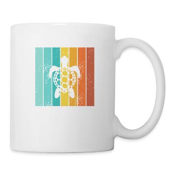 Turtle Retro Animal Sea Reptile Gift idea - Tasse - Weiß - Rechts