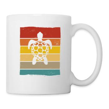 Tortue Rétro Animal Reptile de mer Idée cadeau - Mug blanc - blanc - Droite