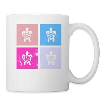 Turtle Retro Animal Sea Reptile Gift idea - Tasse - Weiß - Rechts