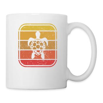 Tortue Rétro Animal Reptile de mer Idée cadeau - Mug blanc - blanc - Droite