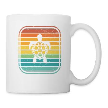 Turtle Retro Animal Sea Reptile Gift idea - Tasse - Weiß - Rechts