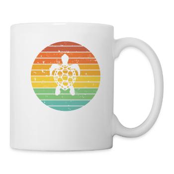 Turtle Retro Animal Sea Reptile Gift idea - Tasse - Weiß - Rechts