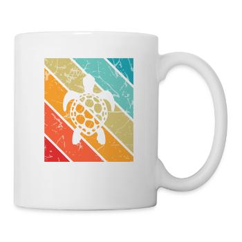 Turtle Retro Animal Sea Reptile Gift idea - Mug - white - Right