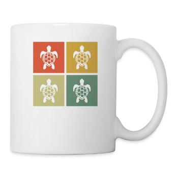 Turtle Retro Animal Sea Reptile Gift idea - Tasse - Weiß - Rechts