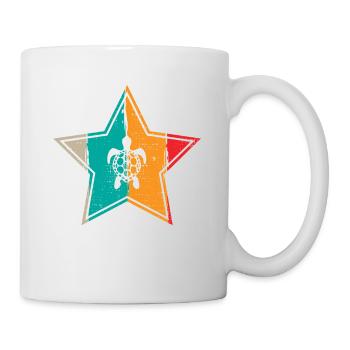 Tortue Rétro Animal Reptile de mer Idée cadeau - Mug blanc - blanc - Droite