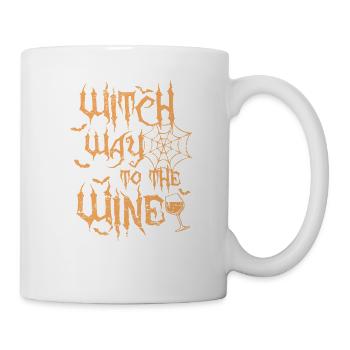 Chemin de sorcière vers le vin Coutume d’Halloween - Mug blanc - blanc - Droite