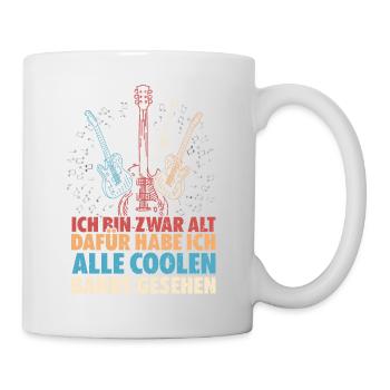 Rocker und Gitarrenliebhaber alle coolen Rockbands - Tasse - Weiß - Rechts