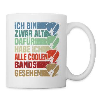 Rocker und Gitarrenliebhaber alle coolen Rockbands - Tasse - Weiß - Rechts
