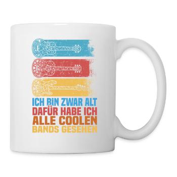 Rocker und Gitarrenliebhaber alle coolen Rockbands - Tasse - Weiß - Rechts