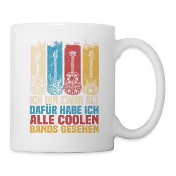 Rocker und Gitarrenliebhaber alle coolen Rockbands - Tasse - Weiß - Rechts