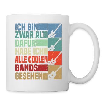 Rocker und Gitarrenliebhaber alle coolen Rockbands - Tasse - Weiß - Rechts