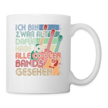 Rocker und Gitarrenliebhaber alle coolen Rockbands - Tasse - Weiß - Rechts