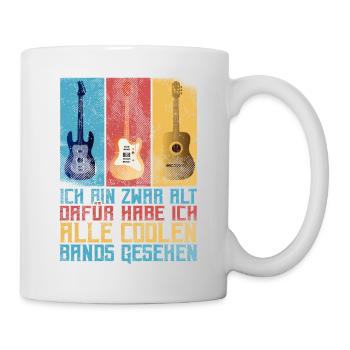 Rocker und Gitarrenliebhaber alle coolen Rockbands - Tasse - Weiß - Rechts