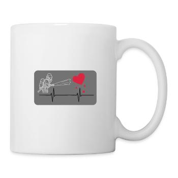 Feuerwehrmann Liebe - Tasse - Weiß - Rechts