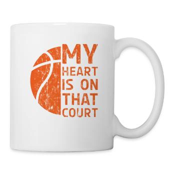 My heart is on that court Basketball - Mug - white - Right