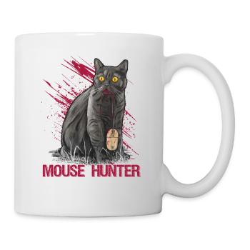 Life is better with Cats Mouse Hunter - Mug - white - Right