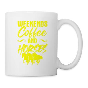 kaffee pferde reiten - Tasse - Weiß - Rechts