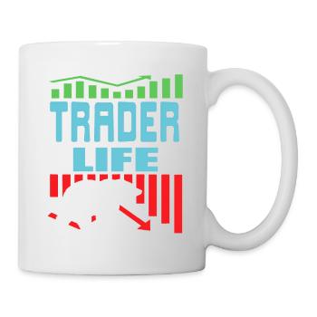 Trader Life Awesome Retro Bear Cycle T-Shirt - Mug blanc - blanc - Droite