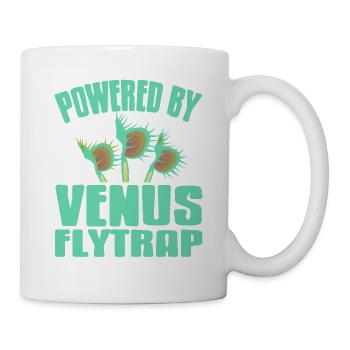 Powered By Venus Flytrap Cool Carnivorous Plant - Mug - white - Right
