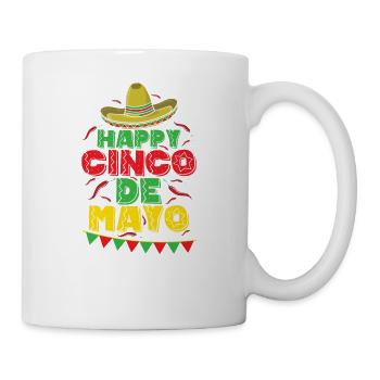 Sombrero Happy Cinco de Mayo Holiday Mexico - Mug - white - Right