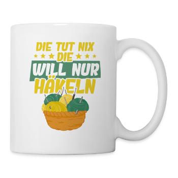 Häkeln - Tasse - Weiß - Rechts