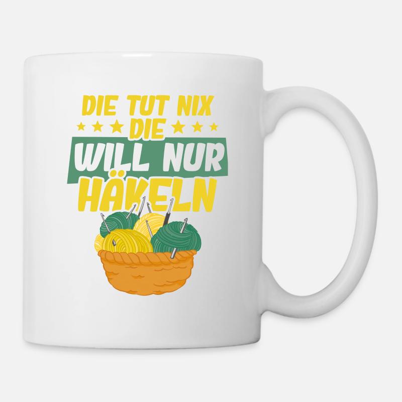 Häkeln - Tasse - Weiß