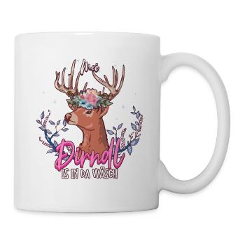 Mei Dirndl Is In Da Wäsch - Tasse - Weiß - Rechts