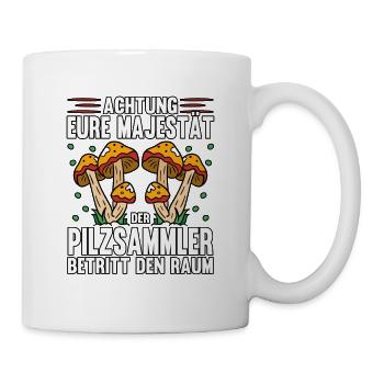 Pilzsammler Pilz Sucher - Tasse - Weiß - Rechts