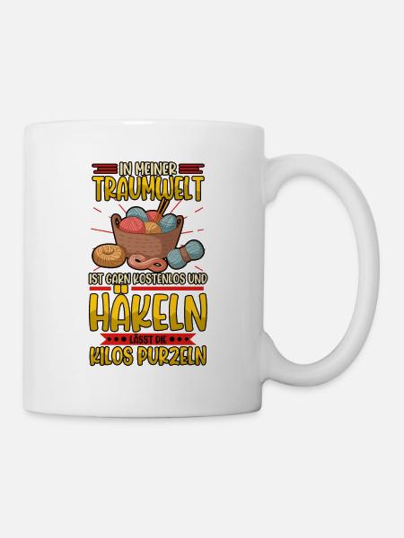 Häkeln - Tasse - Weiß