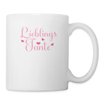 LieblingsTante. Nichte Neffe Baby Tanten - Tasse - Weiß - Rechts