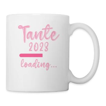 Tante 2023 loading Nichte Neffe Baby Tanten - Tasse - Weiß - Rechts
