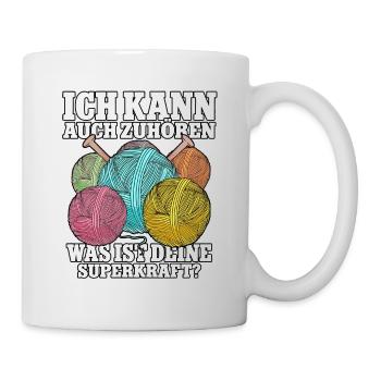 Häkeln - Tasse - Weiß - Rechts