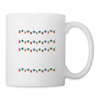 Xmas PJs Pyjamas Licht Meine Lieblingsfarbe ist - Tasse - Weiß - Rechts