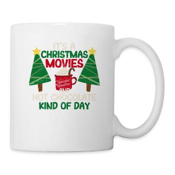 C’est un film de Noël et du chocolat chaud - Mug blanc - blanc - Droite
