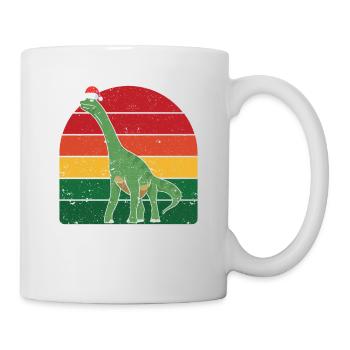 Dinosaure Dino Père Noël Casquette Noël - Mug blanc - blanc - Droite