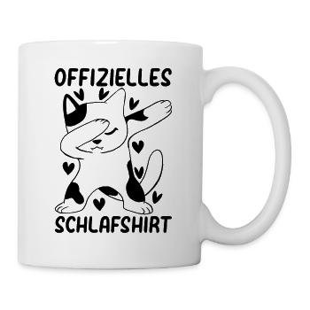 Offizielles Katzen Schlafshirt Katzen Schlafshirt - Tasse - Weiß - Rechts