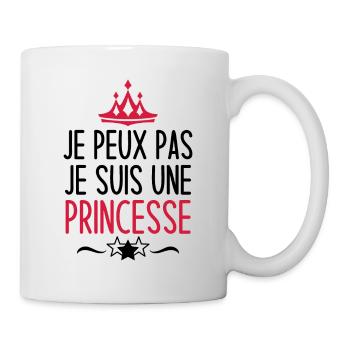 je peux pas je suis une princesse - Mug blanc - blanc - Droite