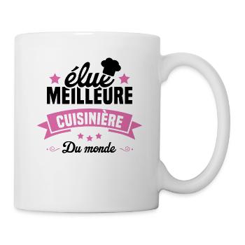élue Meilleure cuisinière du monde - Mug blanc - blanc - Droite