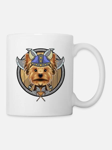 Yorkshire Terrier I Valhalla I Viking - Tasse - Weiß