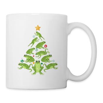 Grenouilles Arbre de Noël Drôle d’animal Amour Grenouille - Mug blanc - blanc - Droite