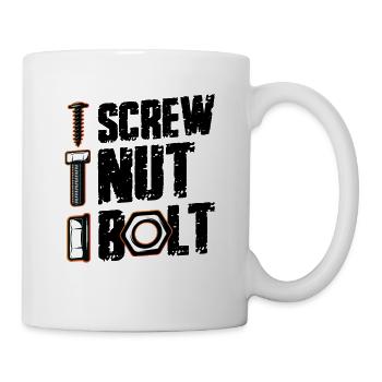 Mécanicien de boulon d’écrou à vis - Mug blanc - blanc - Droite