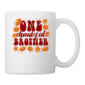 Matching Family One Thankful Brother Thanksgiving - Mug - white - Right