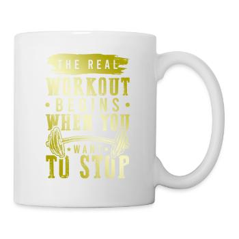 workout fitness - Mug - white - Right