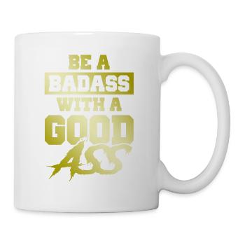 badass fitness - Mug blanc - blanc - Droite