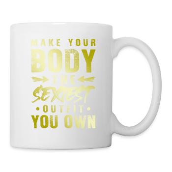 fitness corporel sexy - Mug blanc - blanc - Droite