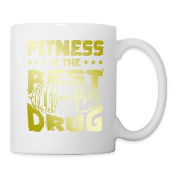 pray work trust God - Mug - white - Right