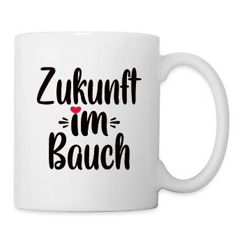 Zukunft Im Bauch - Schwangerschaft Schwanger Baby - Tasse - Weiß - Rechts