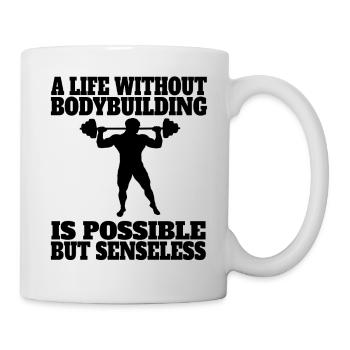Bodybuilder Athlète Muscle Fitness Entraînement en force - Mug blanc - blanc - Droite