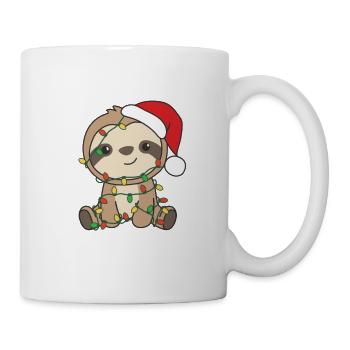 Paresseux Noël Animaux d’hiver Paresseux - Mug blanc - blanc - Droite
