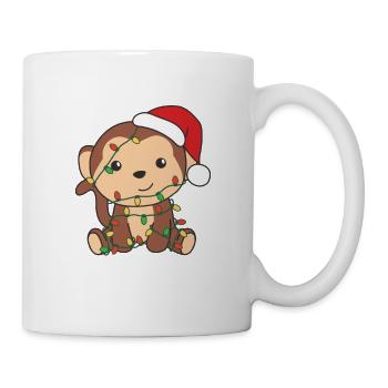Monkey Christmas Winter Animals Monkeys - Mug - white - Right